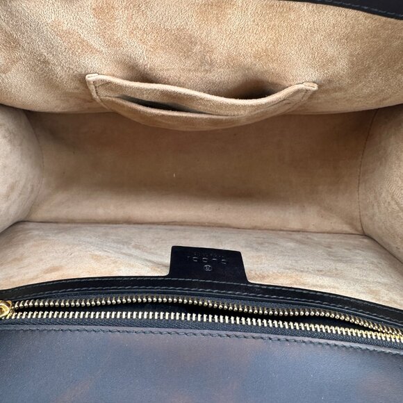 Gucci Calfskin Animal Studs Medium Sylvie Top Handle Bag - Picture 11 of 12